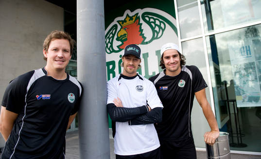 Fr.v. Fredrik Warg, Daniel Sondell och Nils Bergström