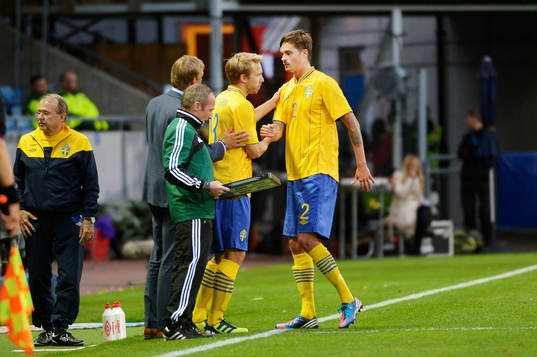Mikael Lustig och Adam Johansson, Sverige, byte
