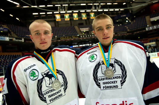 Tvillingbröderna Felix Sandström och Simon Sandström i