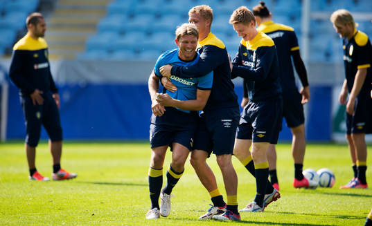 Marcus Allbäck, players manager, Pär Hansson, målvakt