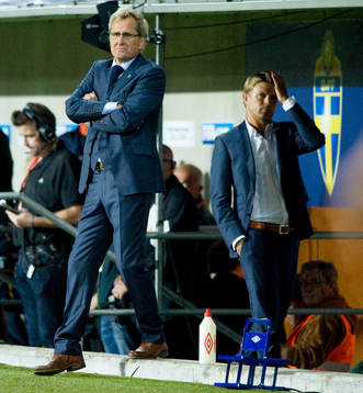 Erik Hamrén och Marcus Allbäck, Sverige