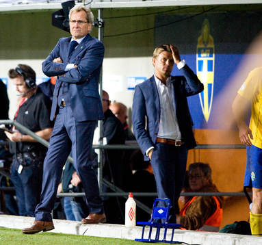 Erik Hamrén och Marcus Allbäck, Sverige