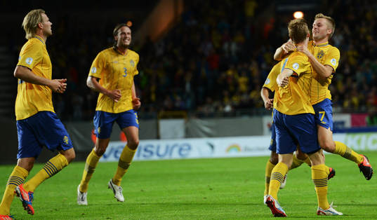 Ola Toivonen, Jonas Olsson, Sebastian Larsson och Rasmus