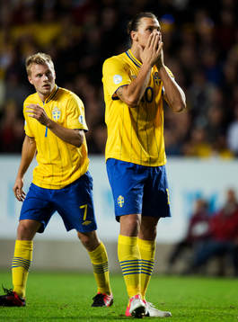 Sebastian Larsson, Zlatan Ibrahimovic, Sverige frispark,