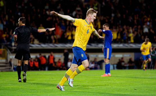 Rasmus Elm, Sverige jubel, 1-0