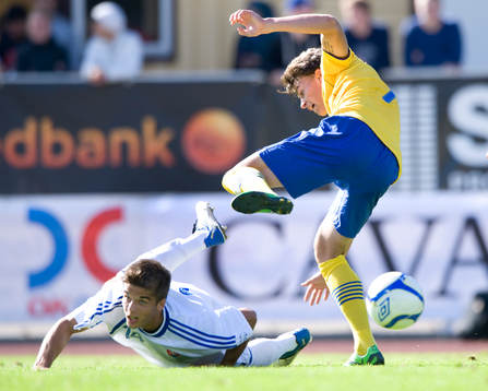 Målskytten Melker Hallberg, Sverige (Kalmar)