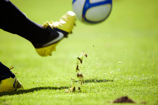 Fot, boll, inspark, fotbollsskor, grästuvor, Nike