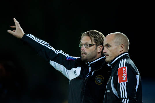 Joakim Persson och Magnus Arvidsson, tränare, Ängelholm