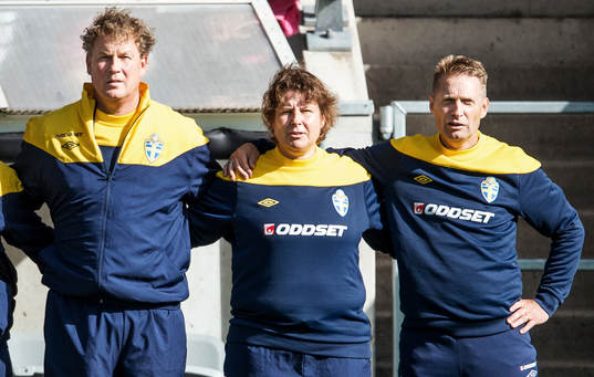 Mikael Olsson, målvaktstränare, Ann-Helen Grahm,