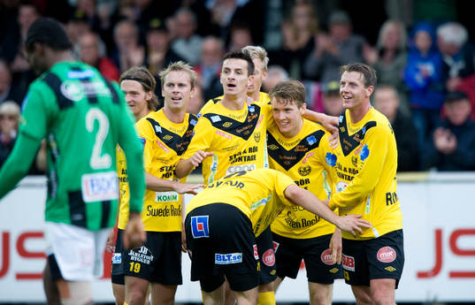 3-0, Viktor Agardius, Mjällby, hans första allsvenska mål