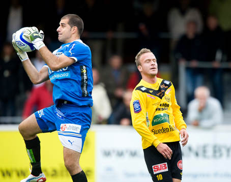 Dime Jankulovski, målvakt, Gais, Marcus Ekenberg, snuvad