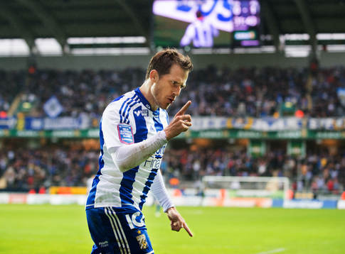 Tobias Hysén, IFK Göteborg, gör 1-1, jubel