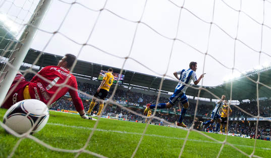 Tobias Hysén, IFK Göteborg, gör 1-1, jubel Emil