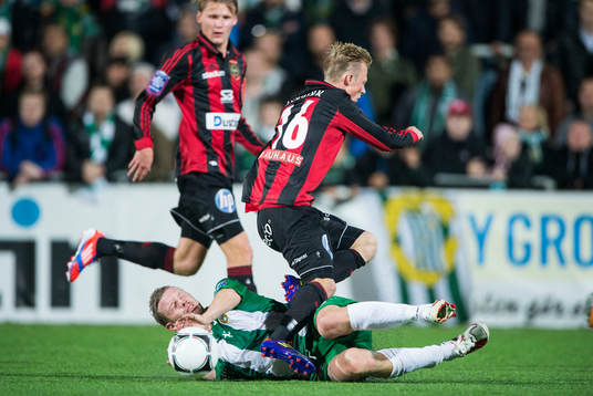 Hammarbys Thomas Guldborg Christensen hamnar underst i