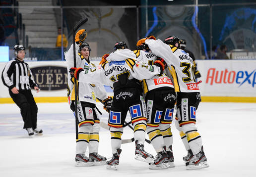 Brynäs Ryan Gunderson (#13),  jublar