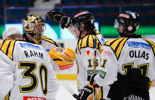 Brynäs Johan Holmqvist, målvakt, Simon Bertilsson (#15)
