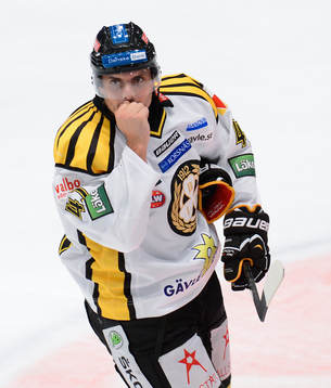 Brynäs Daniel Widing (#41), jublar