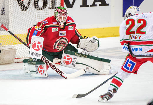 Patrick Galbraith, målvakt, Frölunda, gör sig redo att