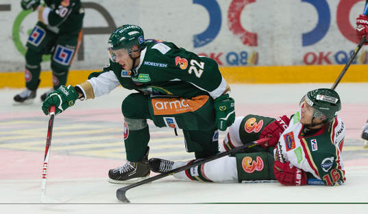 Per Åslund, Färjestad , Anton Axelsson, Frölunda