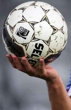 fotboll, boll, inkast