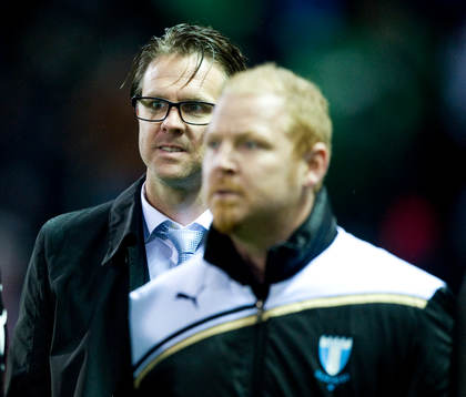 Rikard Norling och Jörgen Pettersson, tränare, Malmö