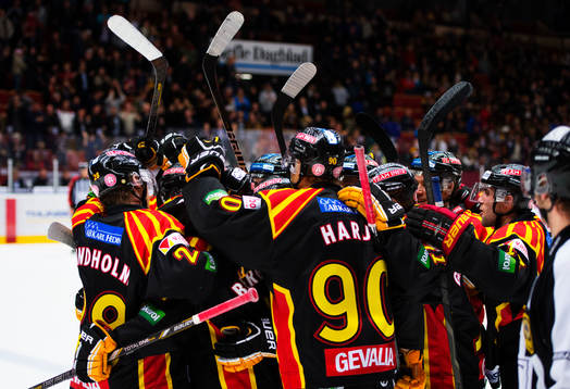 Brynäs-spelarna jublar