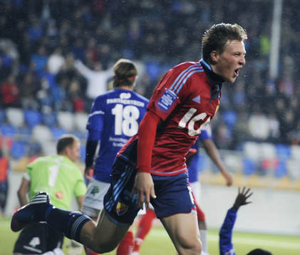 Djurgårdens nr 13  Emil Bergström jublar
