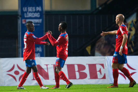 David Accam, Helsingborg, gör 1-1