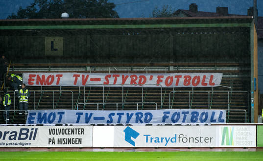 Inga Helsingborgsfans på plats, bojkott mot Tv-styrd