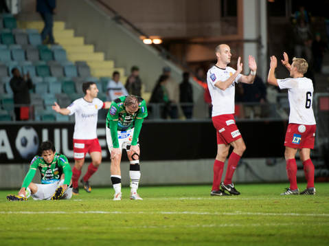 Gais deppar och Syrianska med Dinko Felic jublar