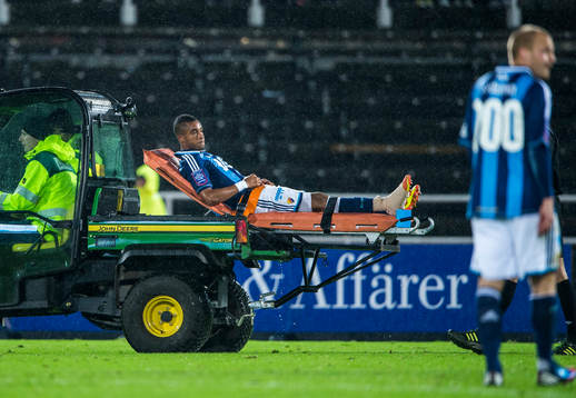 Brian Span, Djurgården lämnar matchen på båren