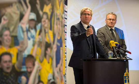 Erik Hamrén, förbundskapten Sverige presenterar VM