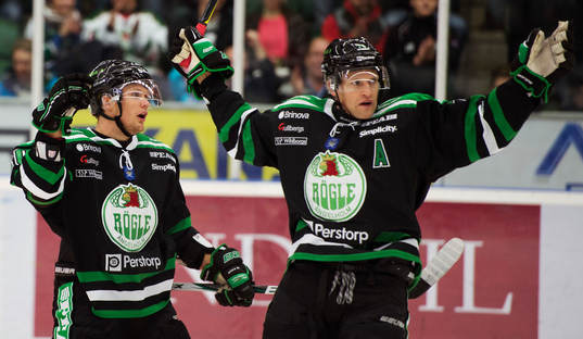 Viktor Lindgran, Mathias Tjärnqvist, Rögle jublar