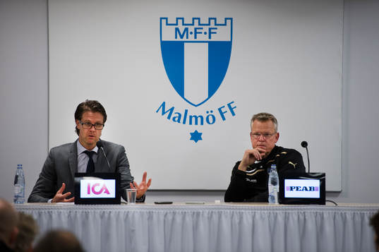 Rikard Norling, tränare Malmö FF, Jan Andersson, tränare
