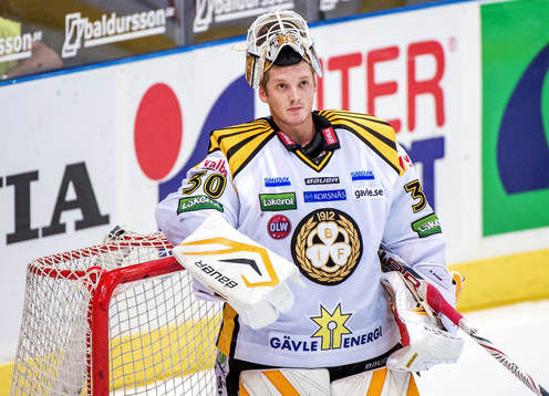 Robin Rahm, målvakt, Brynäs, väntar ut avblåsningen