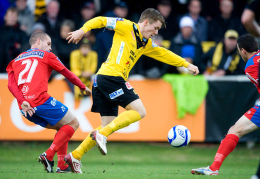 Viktor Agardius, Mjällby och Christoffer Andersson,