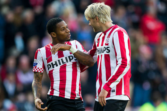 Ola Toivonen och Jeremain Lens, PSV