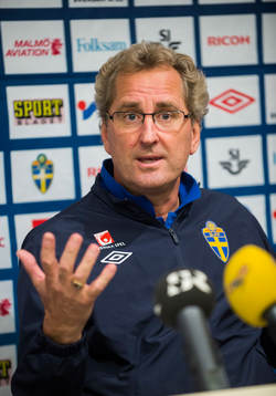 Presskonferens med Erik Hamrén, förbundskapten