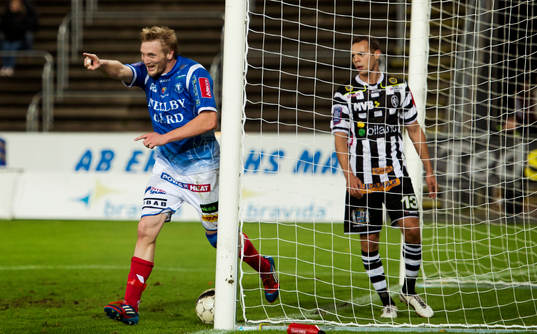 Fredrik Jensen, Trelleborg, jublar, Alexander Zaim,
