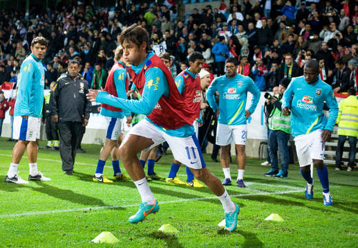 Uppvärmning Neymar, Brasilien