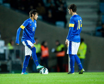 Avspark, Neymar och Oscar, Brasilien