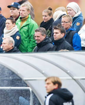 Delar av Ldb Malmö fanns på plats, bland annat tränaren