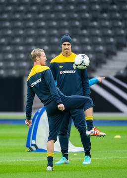 Zlatan Ibrahimovic och Christian Wilhelmsson