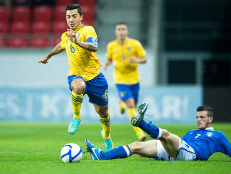 Bläddra bland fler bilder av Fotboll, U21, playoff, EM-kval, Sverige - Italien