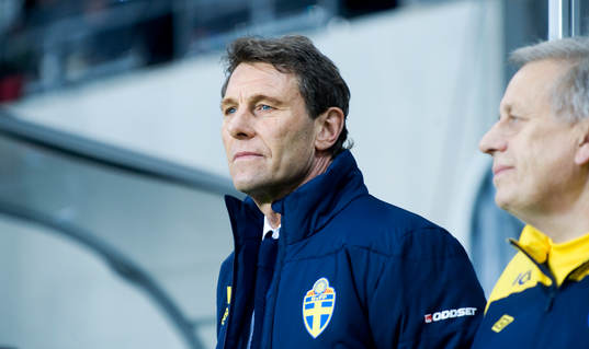 Håkan Ericson och Tommy Söderberg, förbundskapten,