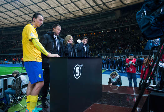 Zlatan Ibrahimovic i Kanal 5 studio