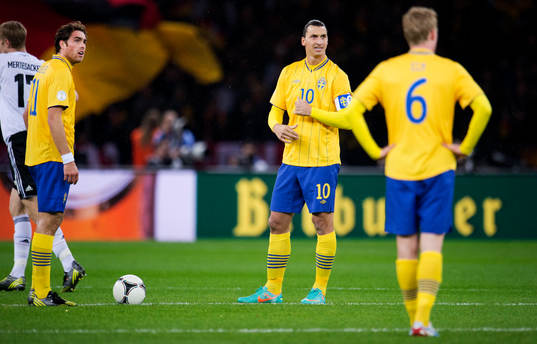 Johan Elmander, Zlatan Ibrahimovic, Rasmus Elm, Sverige