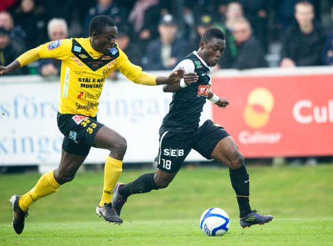 Waris Majeed, Häcken, och Gbenga Arakoyo, Mjällby