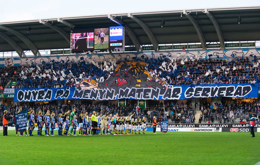 Lineup och IFK Göteborgs tifo