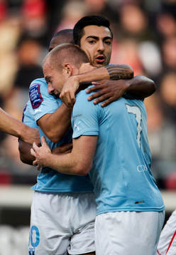 Daniel Larsson, Jiloan Hamad, Malmö FF jublar